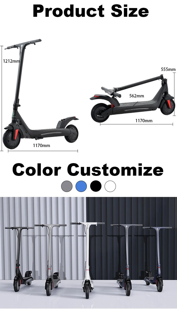 Foldable 2 Wheels City Coco E Scooter with Safety LED Lights