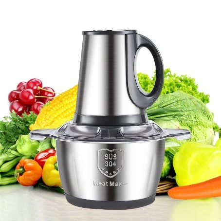 Factory Price Kitchen Food Vegetable Meat Grinder Home Best Mini 2L 3L Stainless Steel Electric Meat Chopper for Sale